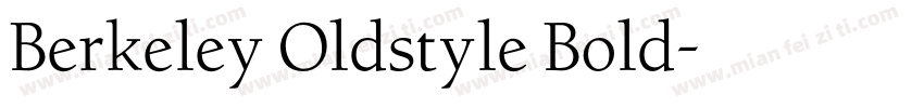 Berkeley Oldstyle Bold字体转换